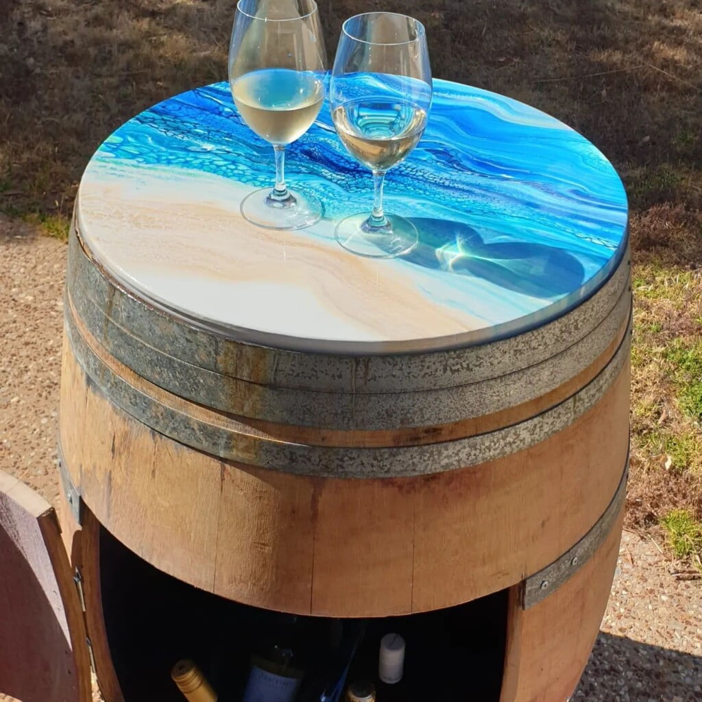 Hybrid Functional Art barrel table