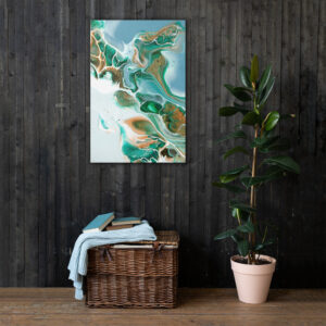 Emerald Green Fire - Canvas Wall Art