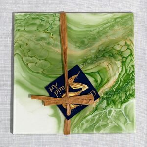 Original Artwork Trivet - Green Neg