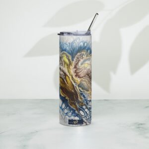 Pearl Rose Tumbler on a marble table