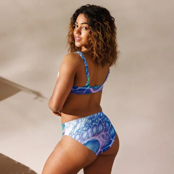 back view of woman wearing High-waisted bikini