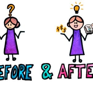 Before and after illustration